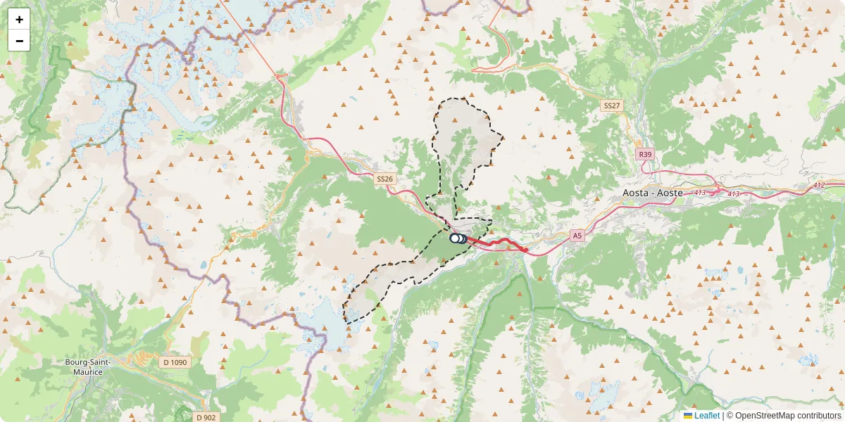 Mappa dettagliata del trasporto pubblico a Avise con linee autobus, tram e collegamenti