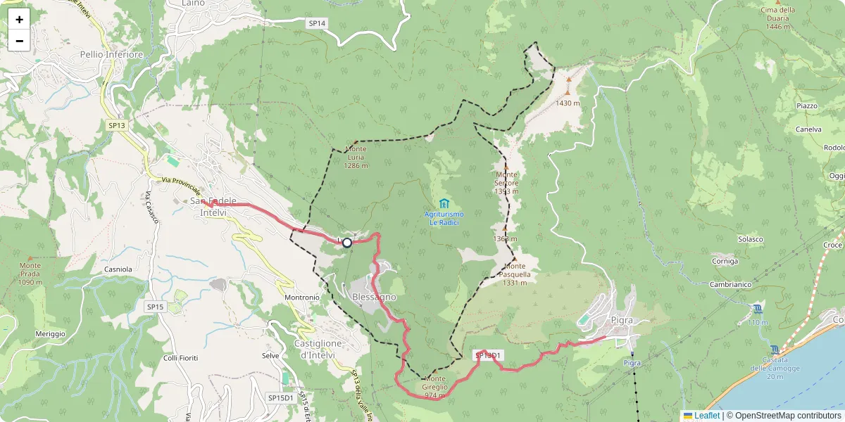 Mappa dettagliata del trasporto pubblico a Blessagno con linee autobus, tram e collegamenti