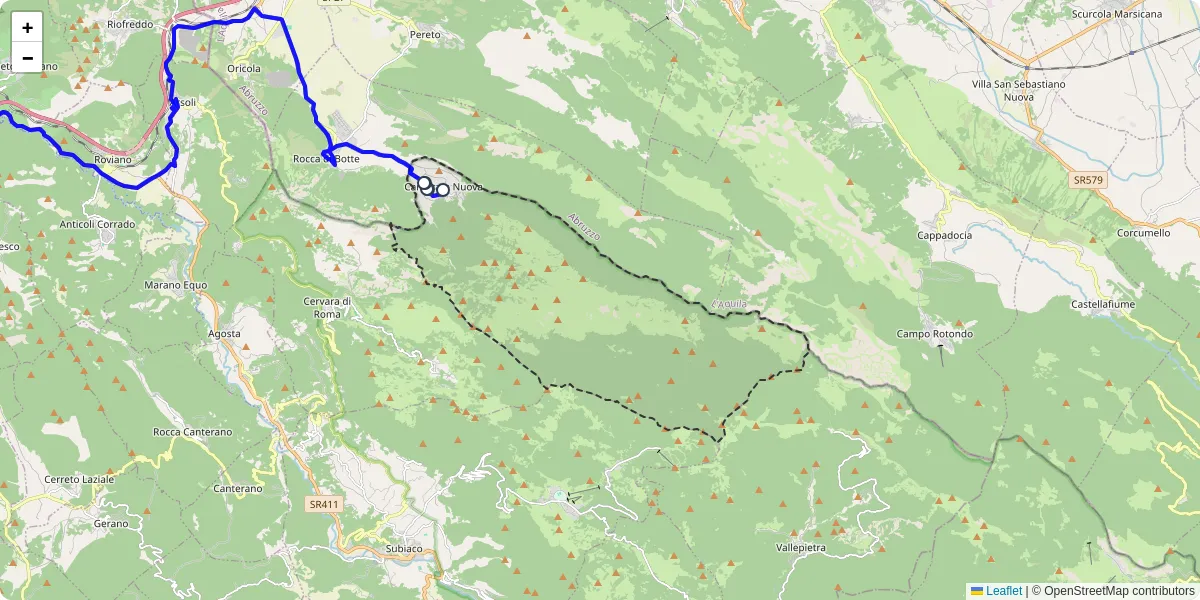 Mappa dettagliata del trasporto pubblico a Camerata Nuova con linee autobus, tram e collegamenti
