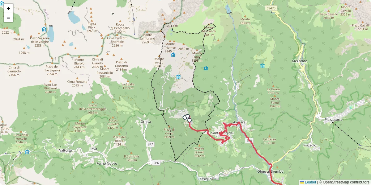 Mappa dettagliata del trasporto pubblico a Cusio con linee autobus, tram e collegamenti