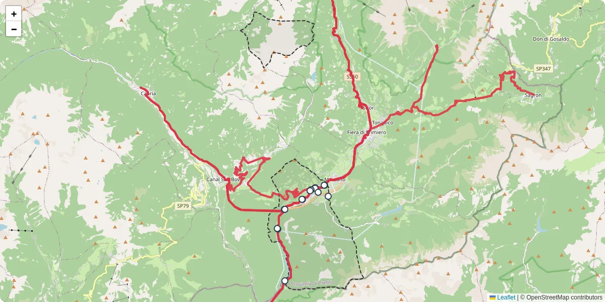 Mappa dettagliata del trasporto pubblico a Imer con linee autobus, tram e collegamenti