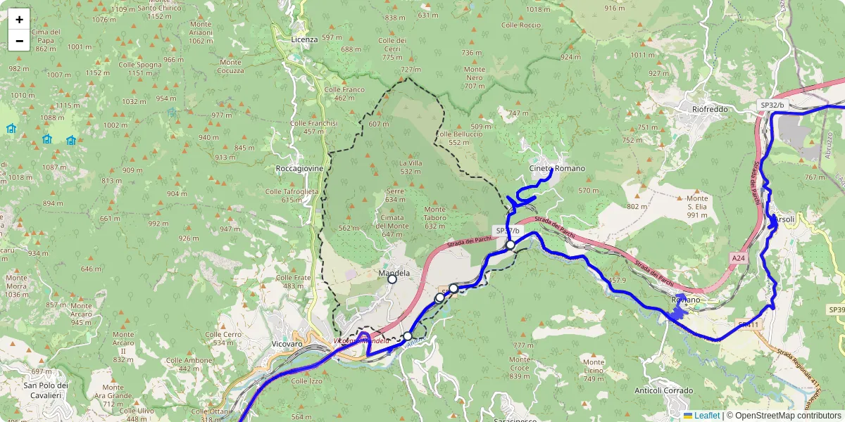 Mappa dettagliata del trasporto pubblico a Mandela con linee autobus, tram e collegamenti