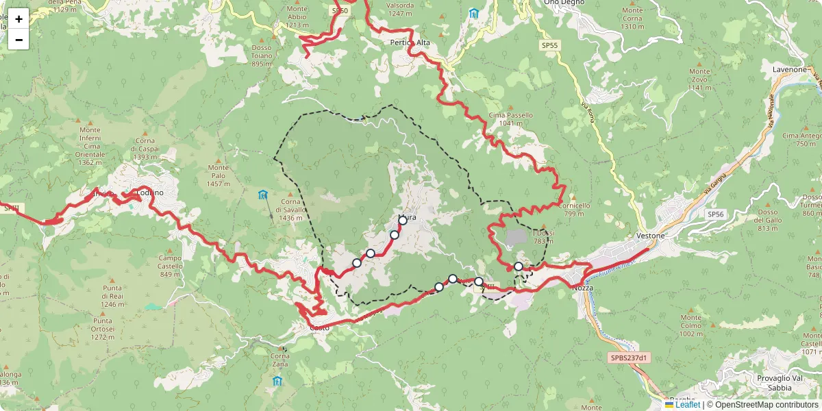 Mappa dettagliata del trasporto pubblico a Mura con linee autobus, tram e collegamenti