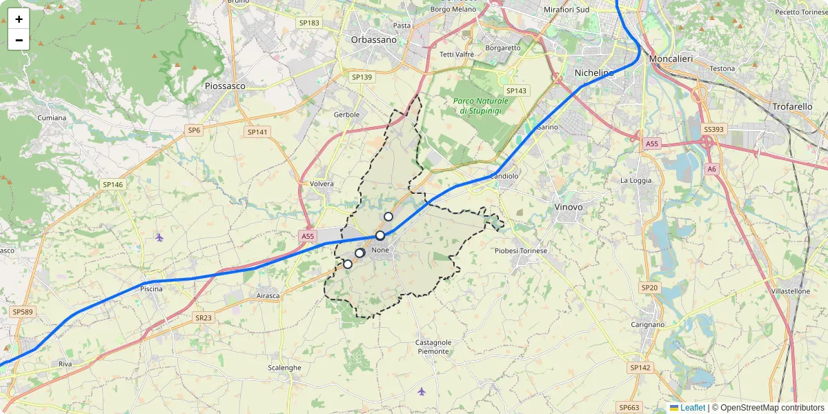 Mappa dettagliata del trasporto pubblico a None con linee autobus, tram e collegamenti