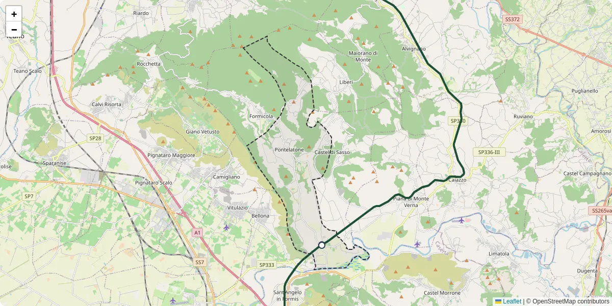 Mappa dettagliata del trasporto pubblico a Pontelatone con linee autobus, tram e collegamenti