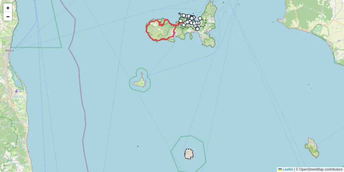 Mappa dettagliata del trasporto pubblico a Portoferraio con linee autobus, tram e collegamenti