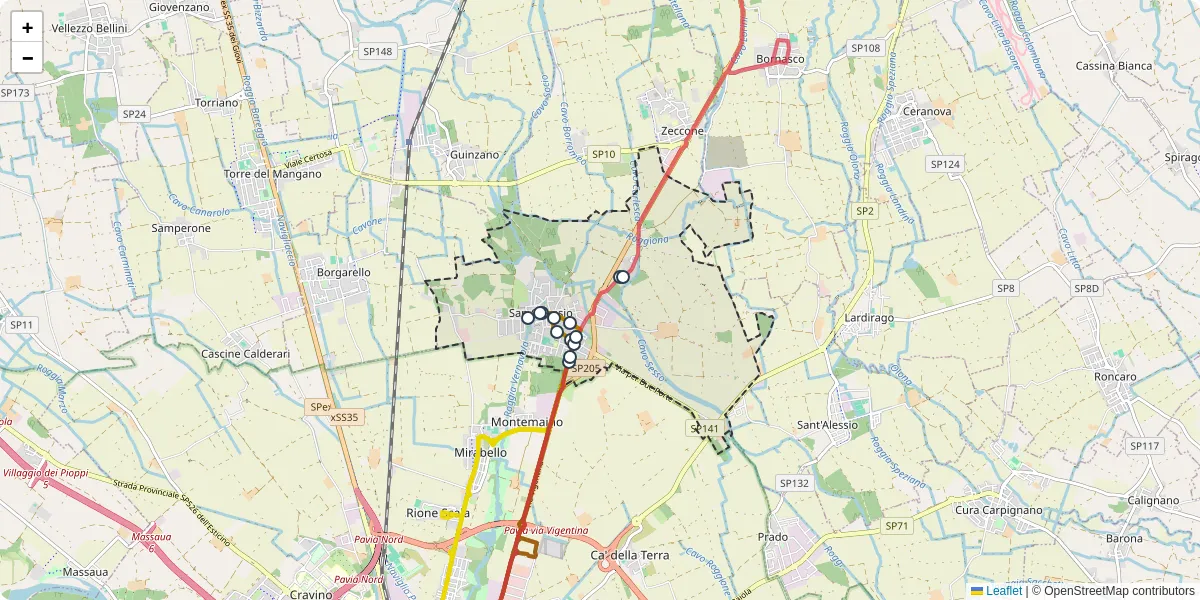 Mappa dettagliata del trasporto pubblico a San Genesio ed Uniti con linee autobus, tram e collegamenti