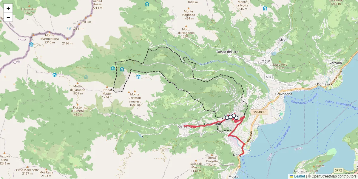 Mappa dettagliata del trasporto pubblico a Stazzona con linee autobus, tram e collegamenti