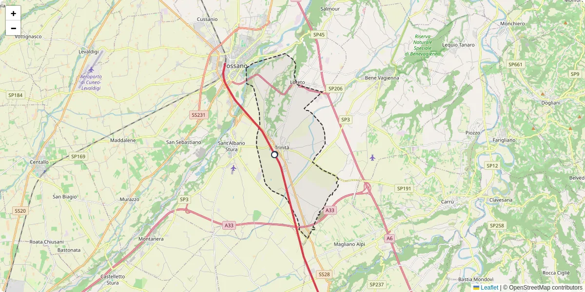 Mappa dettagliata del trasporto pubblico a Trinità con linee autobus, tram e collegamenti