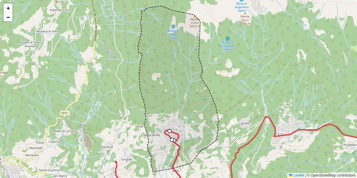 Mappa dettagliata del trasporto pubblico a Unknown con linee autobus, tram e collegamenti